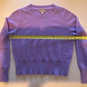J. Crew Women’s Cropped Cashmere Crew Neck Sweater - lavender
